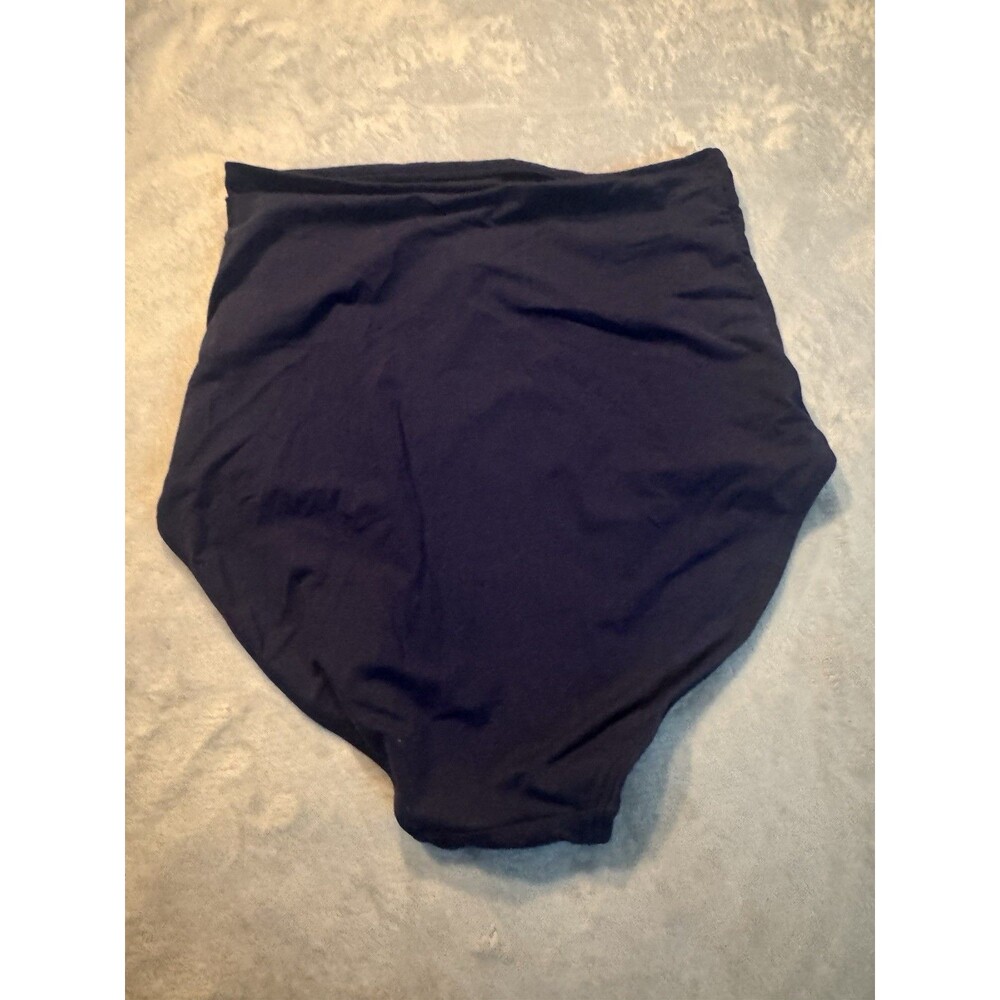 Lands End Blue High Waist Bikini Bottoms Size 10 Swimsuit Lined - Picture 4 of 8